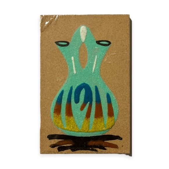 Vintage America Other - Vintage Navajo American Indian Sand Painting Wedding Pottery SIGNED Byron
